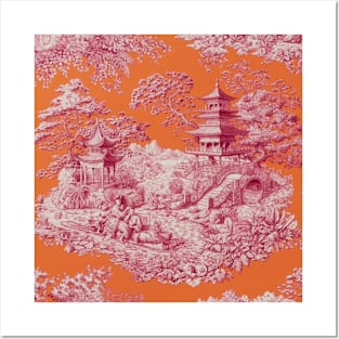 Japanese Toile de Jouy Posters and Art